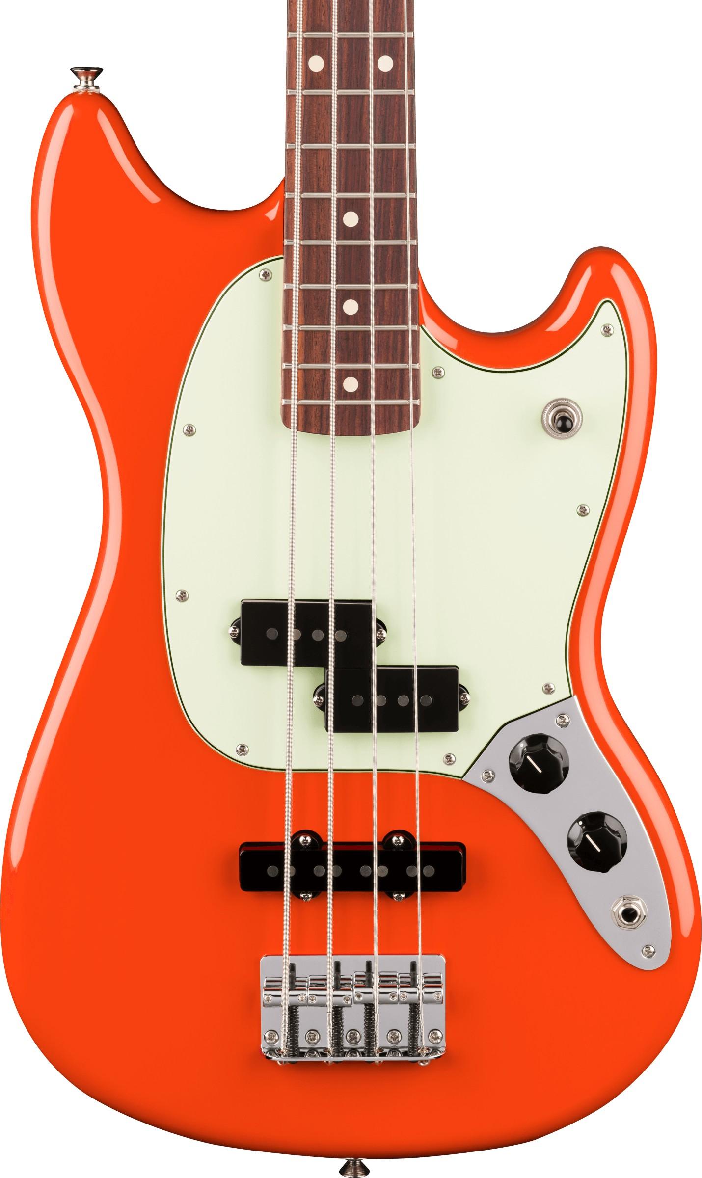 Fender Player II Mustang bass pj 本体 Fender Player II Mustang PJ Bass in Rallye Orange - Andertons Music Co